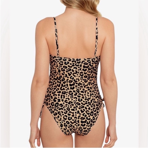 SALT + COVE Lace-Up Side One-Piece Swimsuit Sz Large - Picture 8 of 9